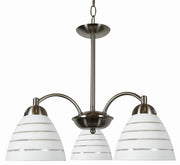 Lampadario Candellux ULI 33-66152 argento satinato vetro 3xE27