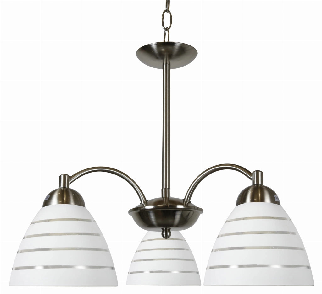 Lampadario Candellux ULI 33-66152 argento satinato vetro 3xE27