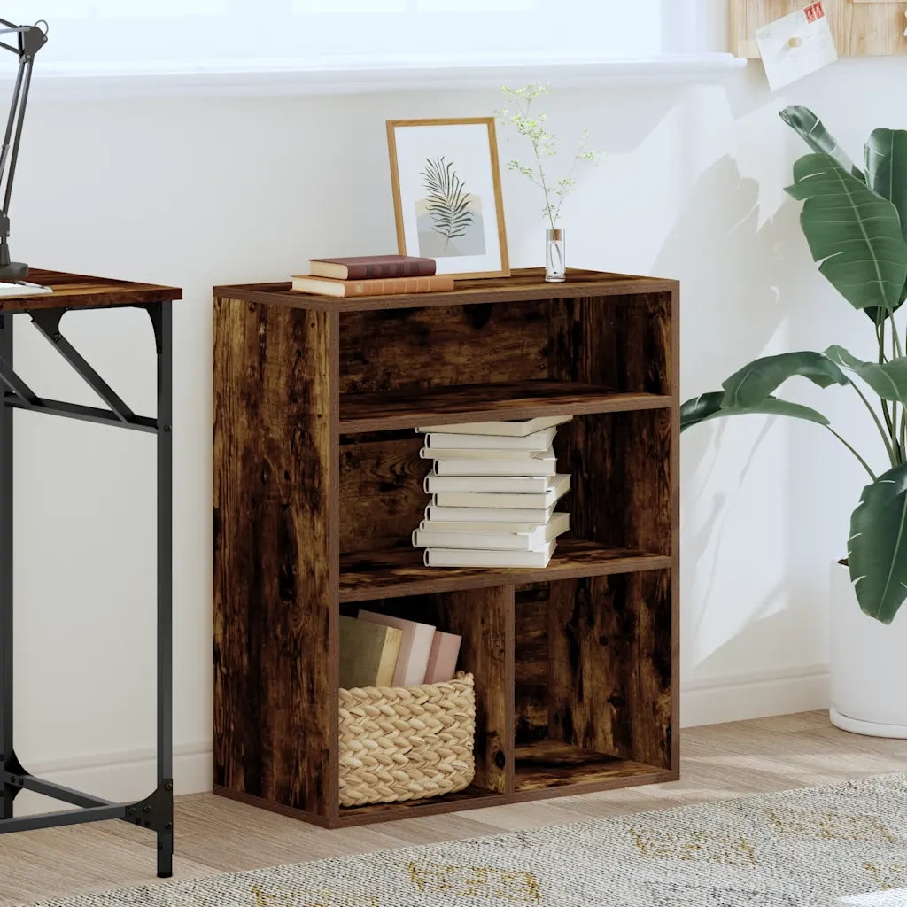 Libreria Rovere Fumo 60x30x71,5 cm in Legno Multistrato