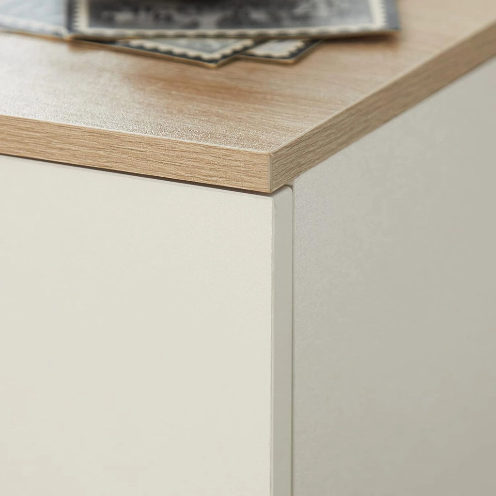 Comodino Sottile comodino per camera da letto con cassetto e ripiano comodini per camera da letto e soggiorno Tavolino divano Bianco L20 x P35 x A60 cm FBT111-WN