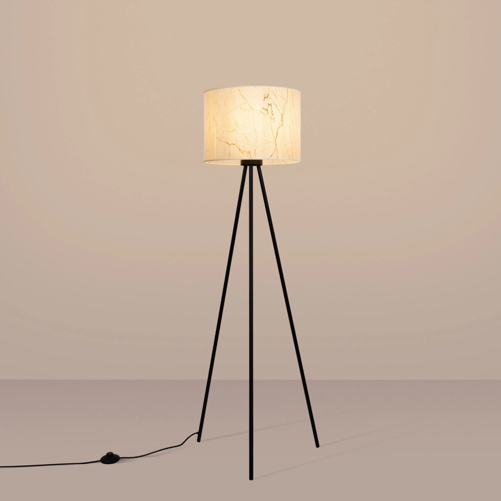 Lampada da terra PURELA treppiede marmo beige E27 Pure Lume