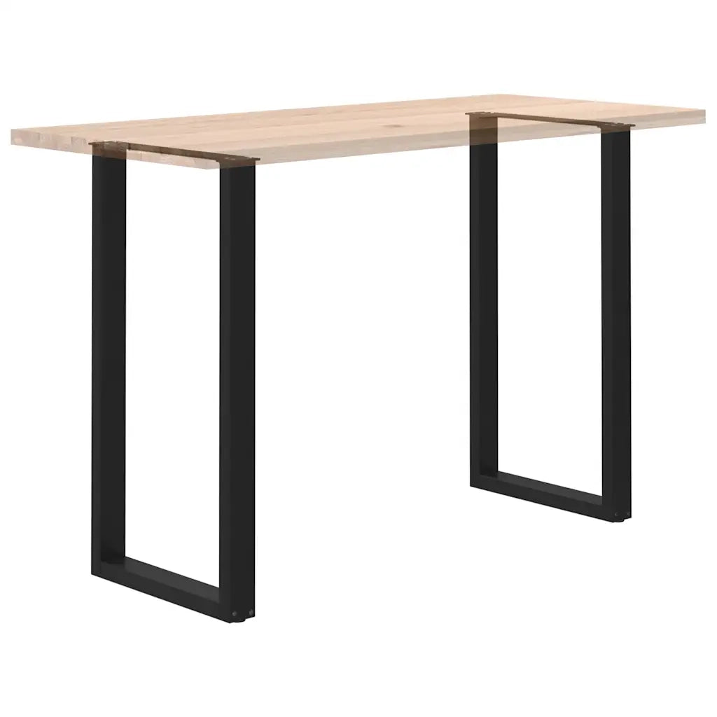 Gambe per tavolo da bar a forma di U 2 pz nere 60x(110-111) cm in acciaio 4013248