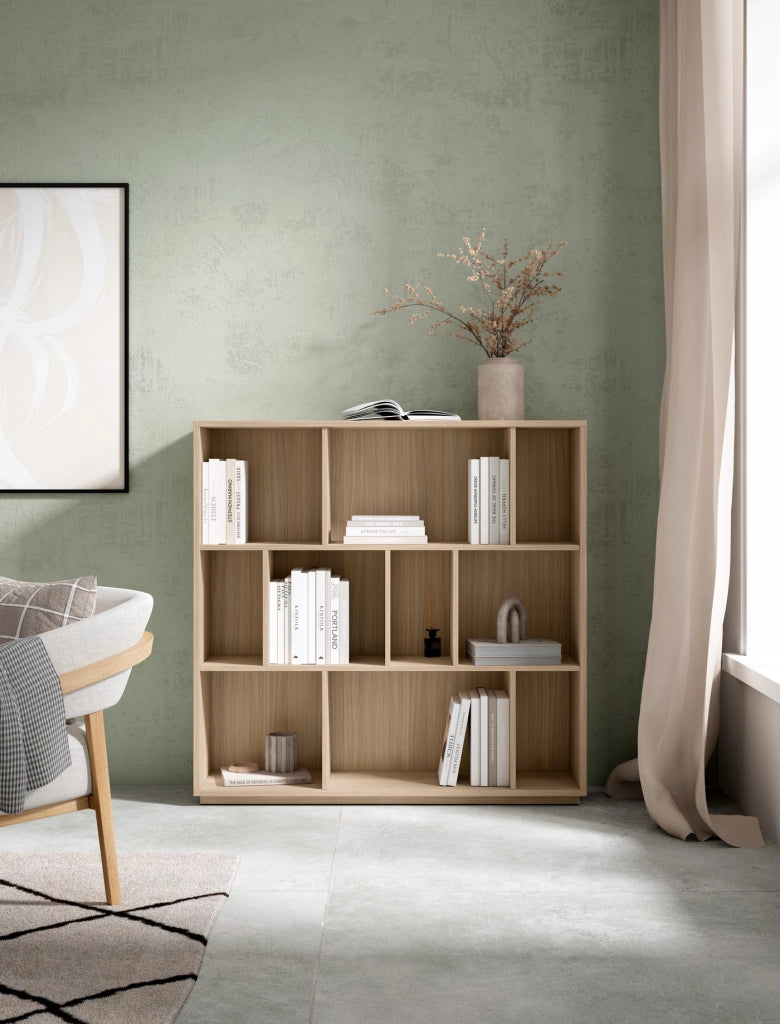 Libreria Herdasa effetto noce chiaro 117x119x32