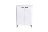 Mobile Lavanderia da Esterno 60x49x84 cm in PVC Bianco