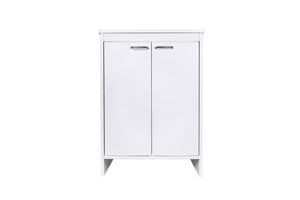 Mobile Lavanderia da Esterno 60x49x84 cm in PVC Bianco