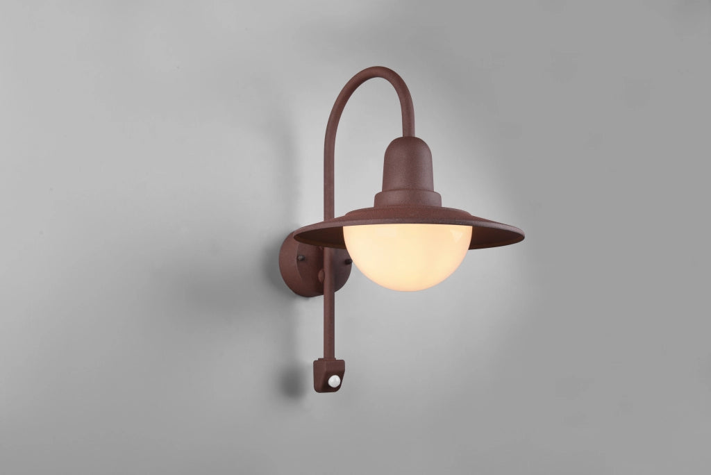 Applique da Esterno 4,5W Alluminio Ruggine con Sensore Norman GD Trio
