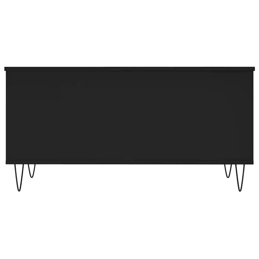 Tavolino da Salotto Nero 90x44,5x45 cm in Legno Multistrato 830973