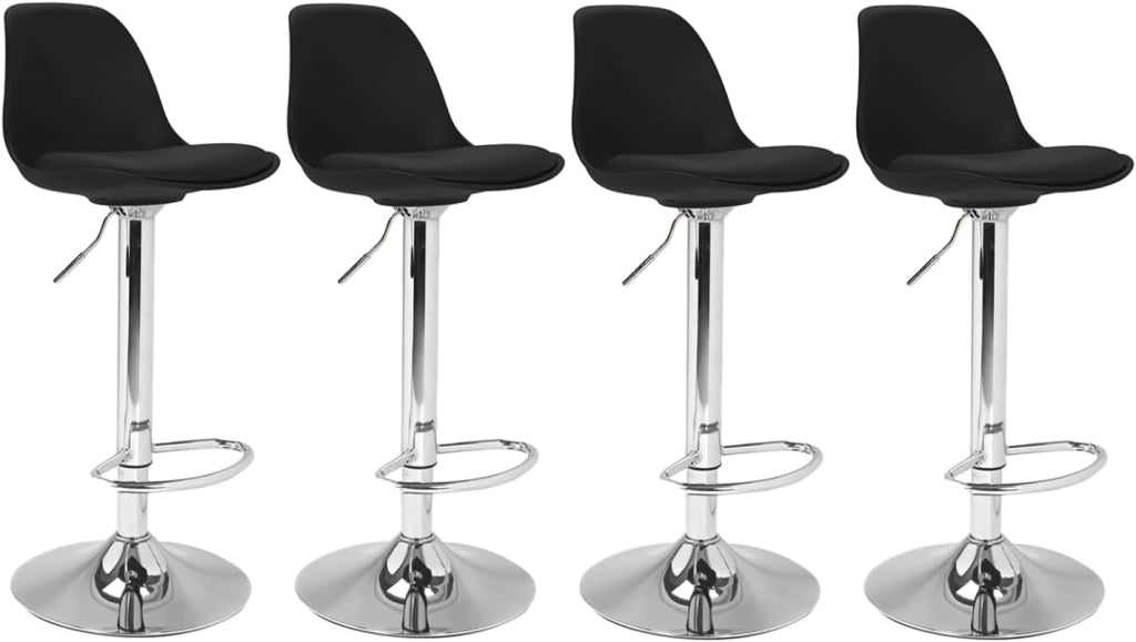 Set di 4 sgabelli da bar KARL design nero