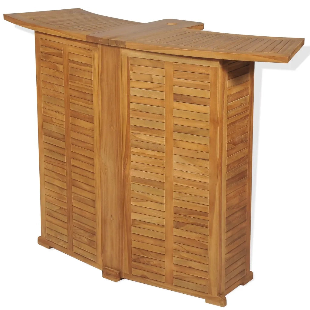 Tavolo da Bar Pieghevole 155x53x105 cm in Massello di Teak 43804