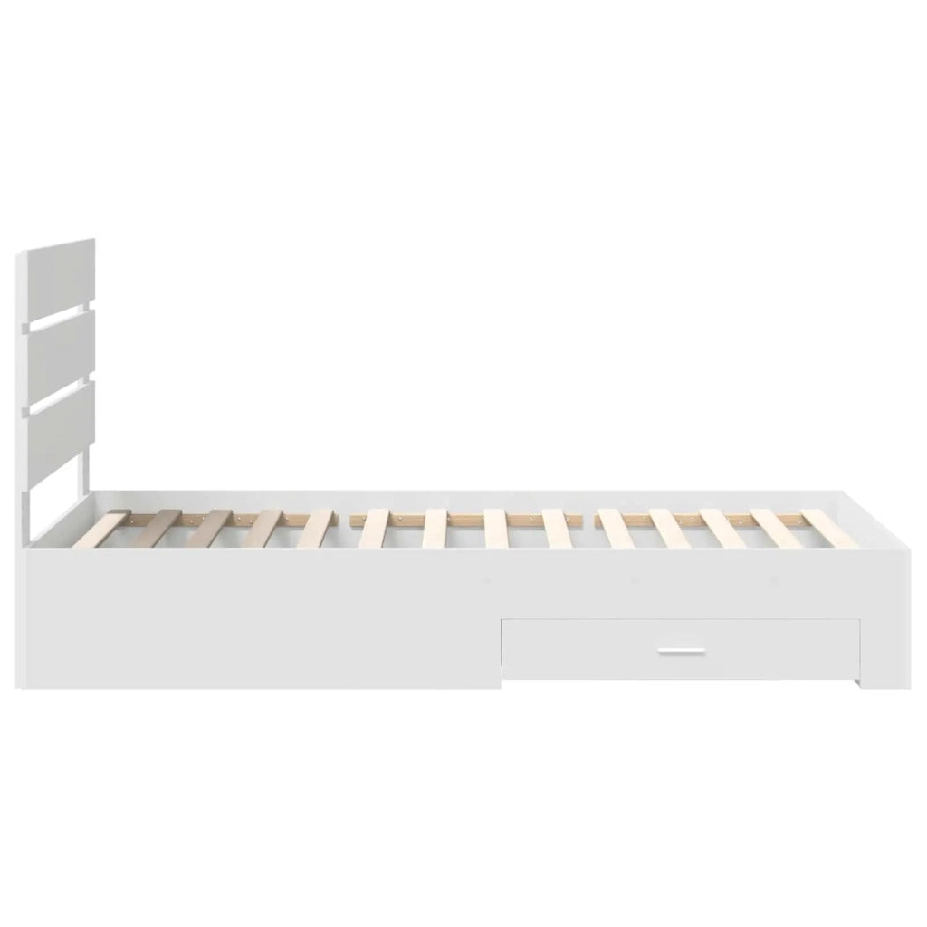 Struttura del letto Bianco 90 x 190 cm Legno multistrato