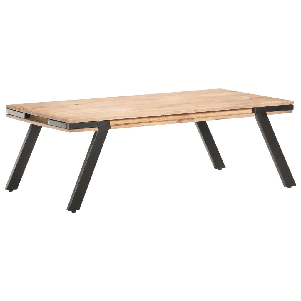 Tavolino da CaffÃ¨ 114x65x40 cm in Legno Massello di Mango