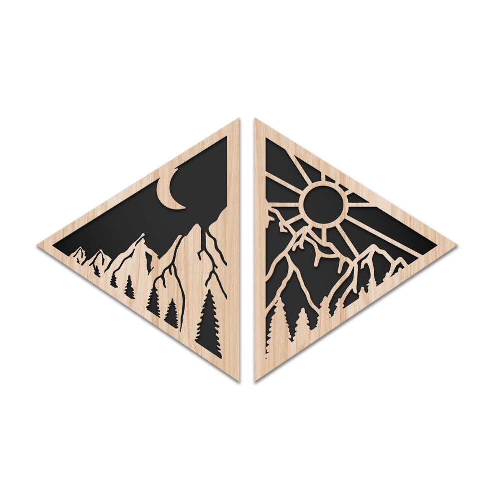 DAL TRAMONTO ALL'ALBA 80x50 cm - Quadro arredo LASERCUT composito Legno e PVC Misura: 80x50 cm