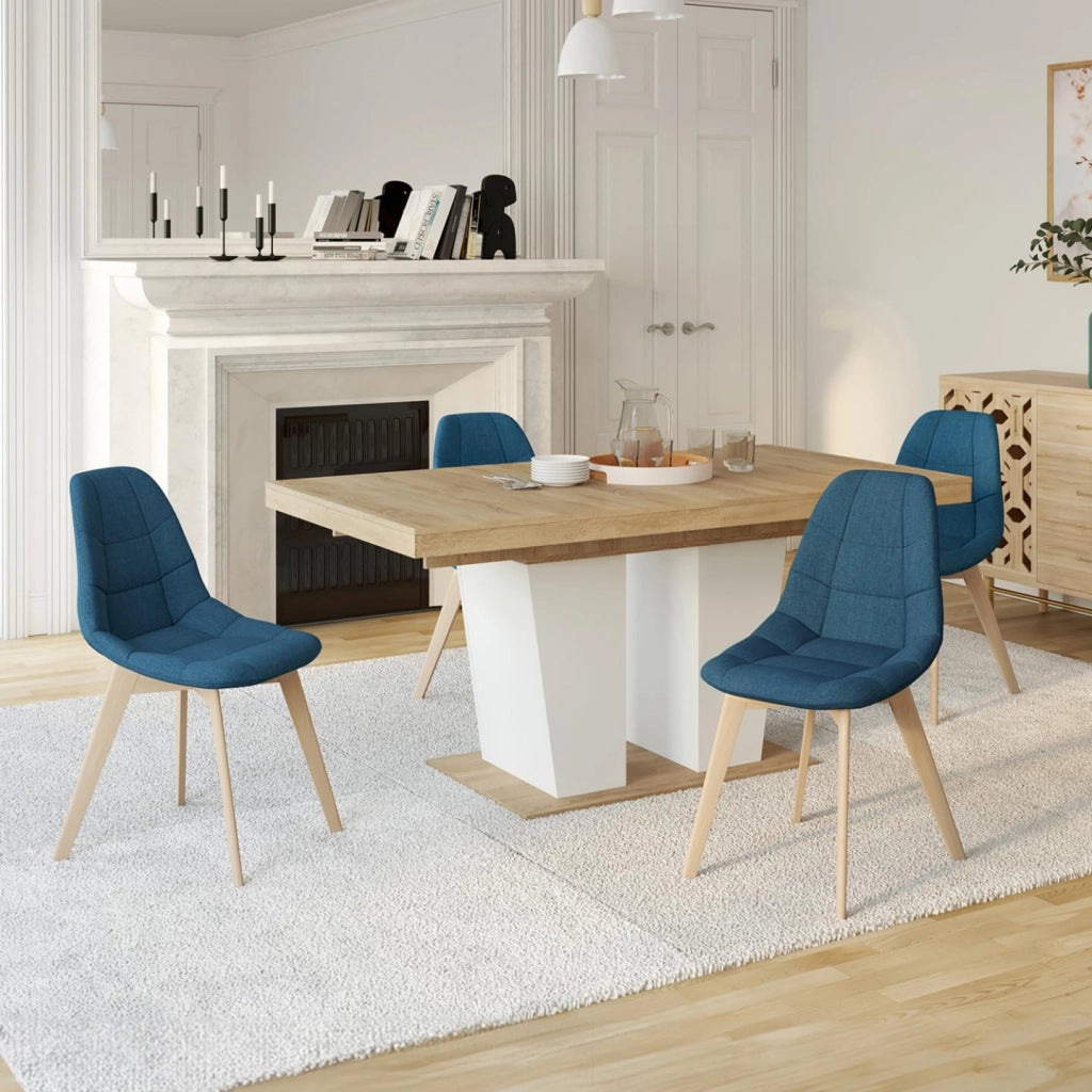 Set di 4 sedie da pranzo GABY blu