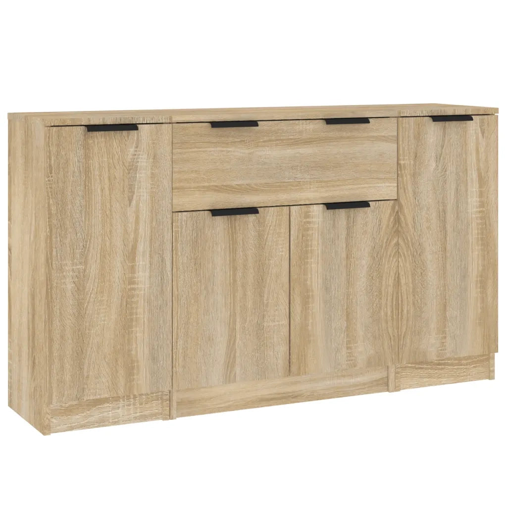 Credenze 3 pz Rovere Sonoma in Legno Multistratocod mxl 77446