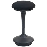 Sgabello da Ufficio Ergonomico Girevole a 360°, Ampia Base, 36 x 36 x 70-90 cm, Nero