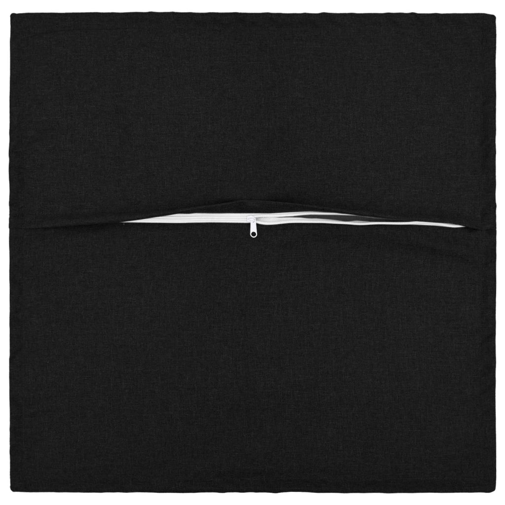 Federa 12 pcs HOUTEN Nero 45 x 45 cm Lino 918495