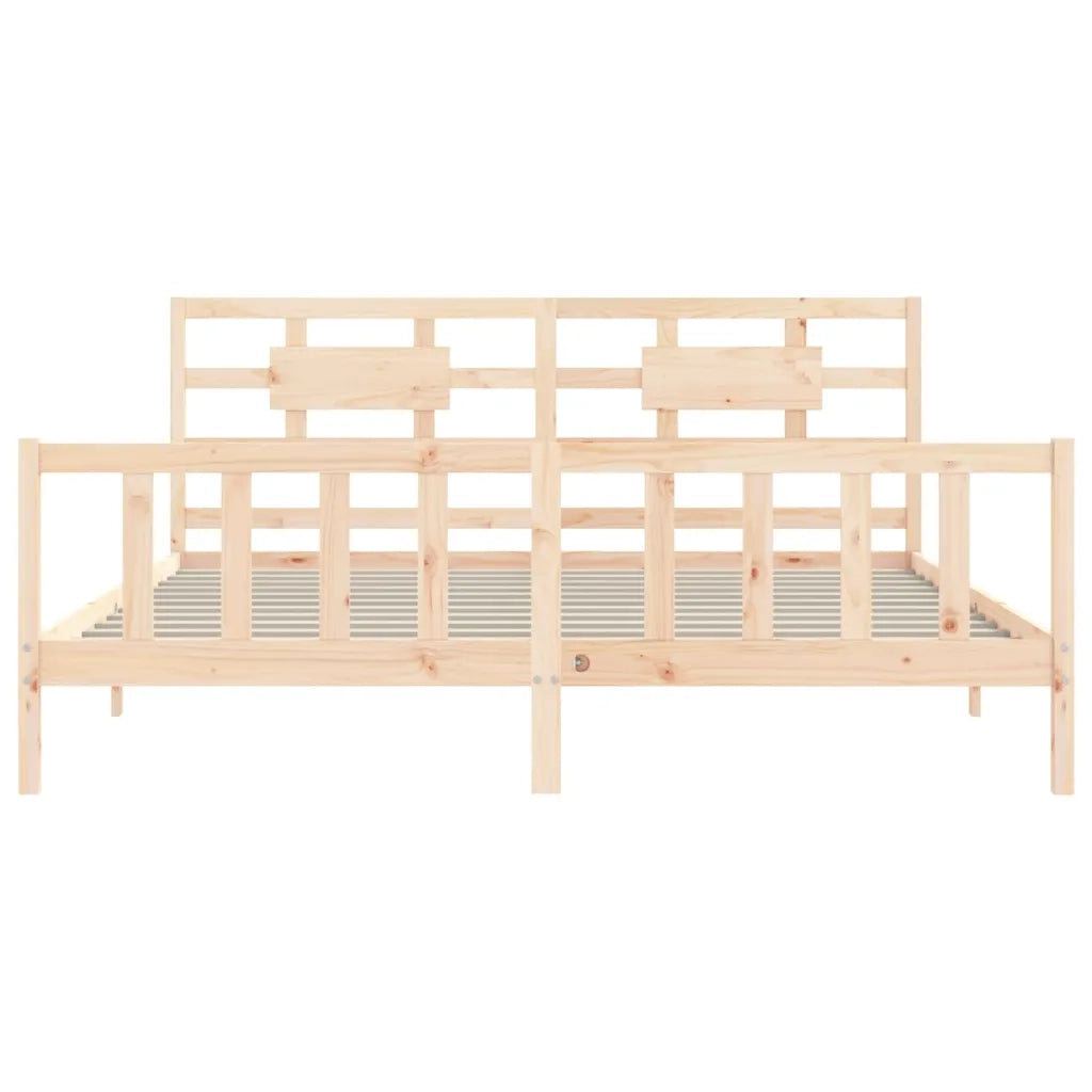 Giroletto senza Materasso-Struttura Letto 200x200 cm in Legno Massello di Pino 375017