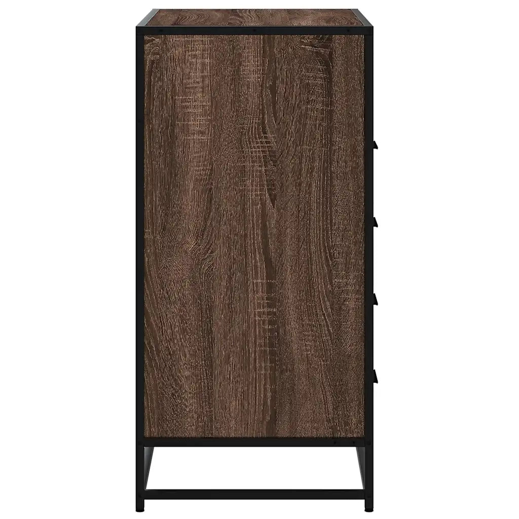 Cassettiera Rovere Marrone 70x41x83,5 cm in Legno Multistrato 849093