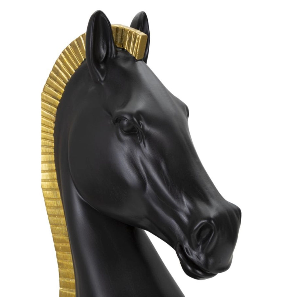Scultura Scacchi 5, Nero, Poliresina, 18,5x18,5x50 cm