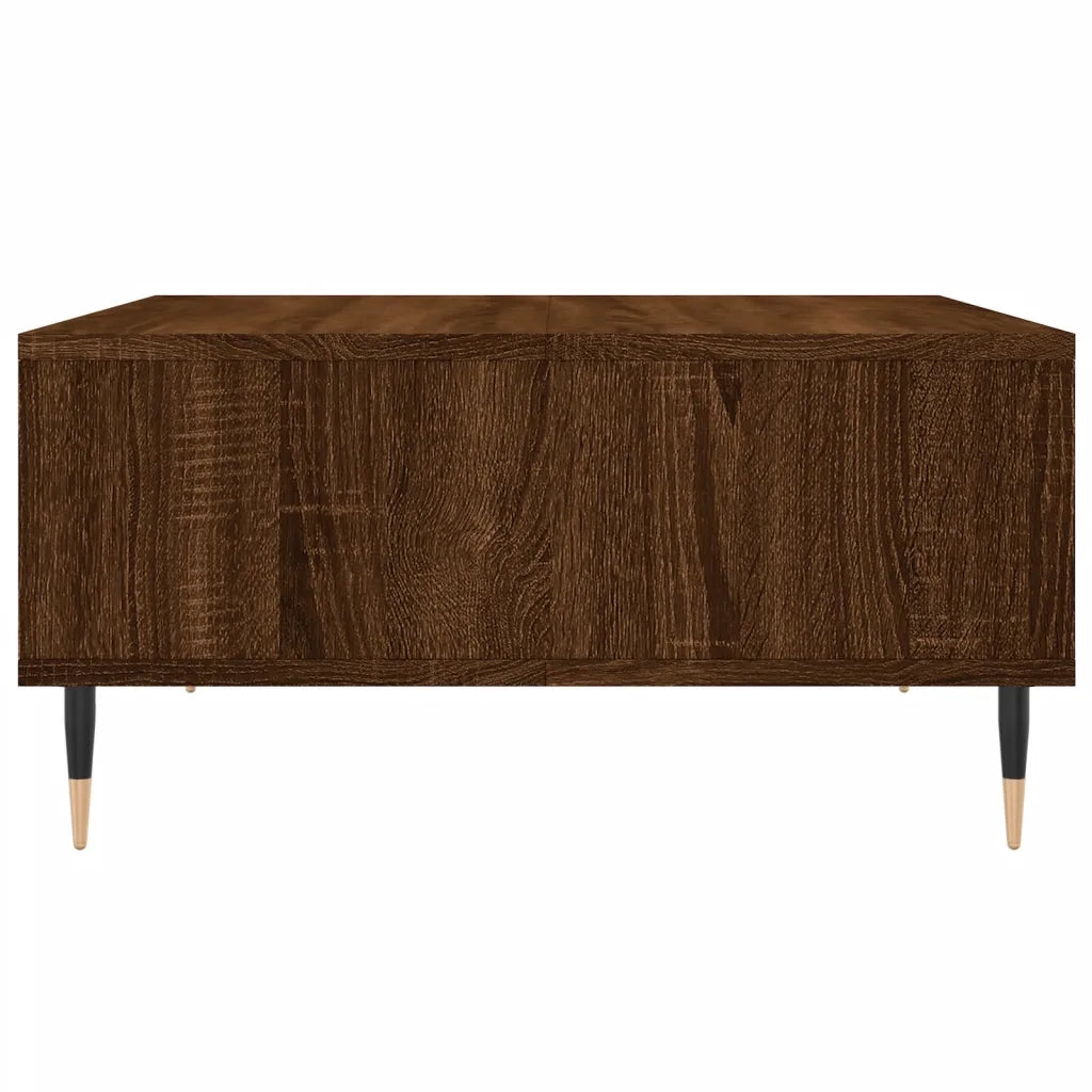 Tavolino da Salotto Rovere Marrone 60x60x30cm Legno Multistrato 827035