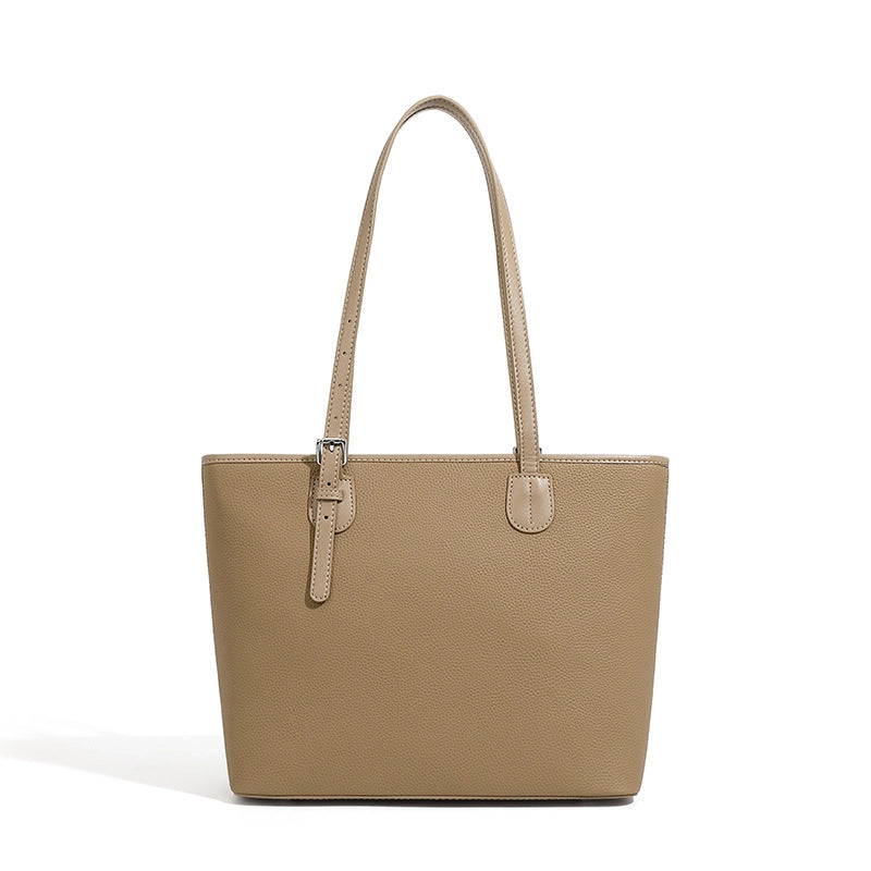Borsa a tracolla da donna in vera pelle, grigia