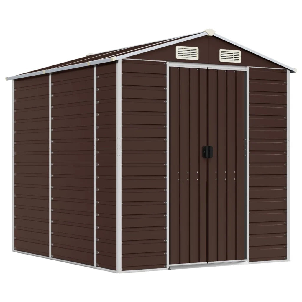 Capanno da Giardino Marrone 191x215x198 cm in Acciaio Zincatocod mxl 74488