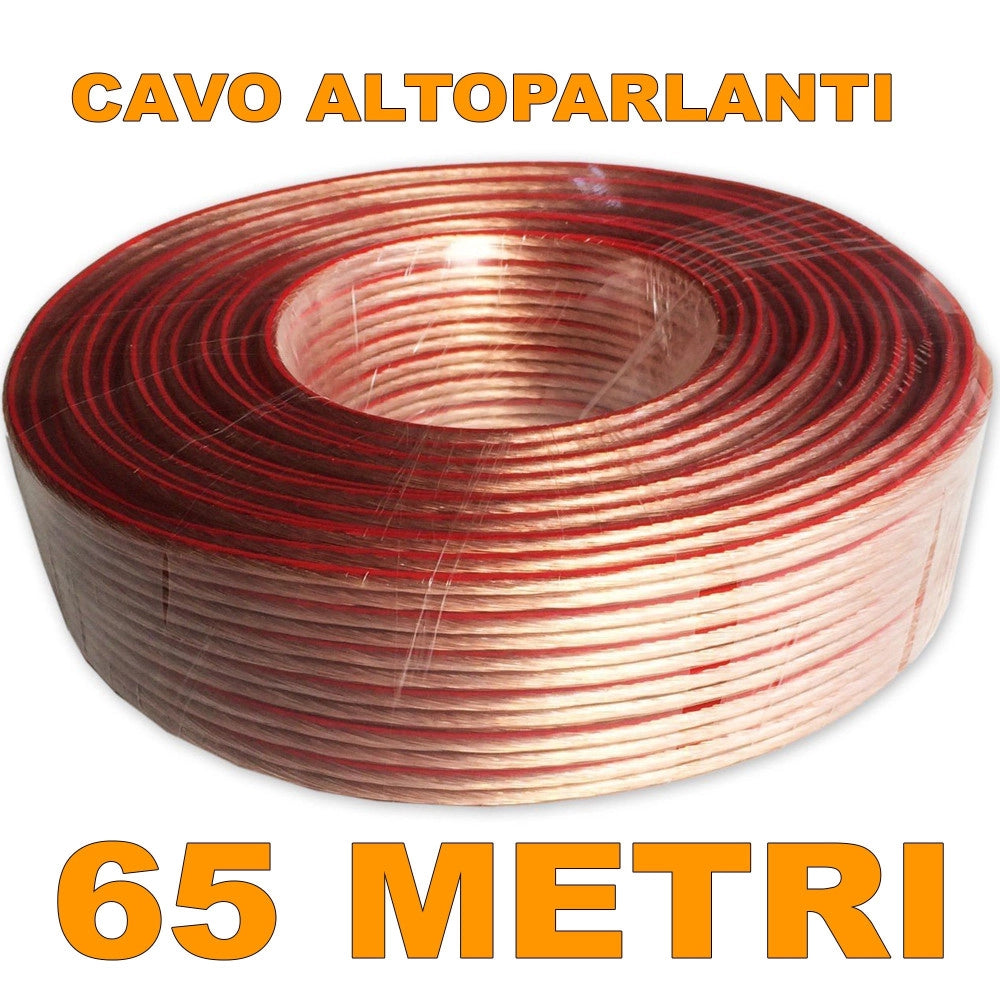 Trade Shop - Cavo Per Altoparlanti Matassa Bobina Filo Bipolare Audio Casse Speaker Stereo -