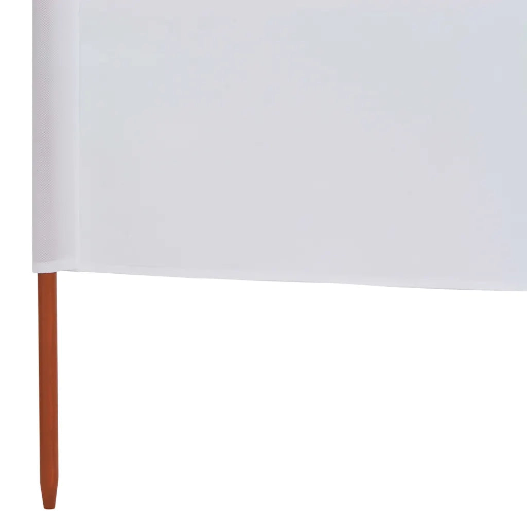 Paravento a 5 Pannelli in Tessuto 600x80 cm Bianco Sabbia CFW6928384