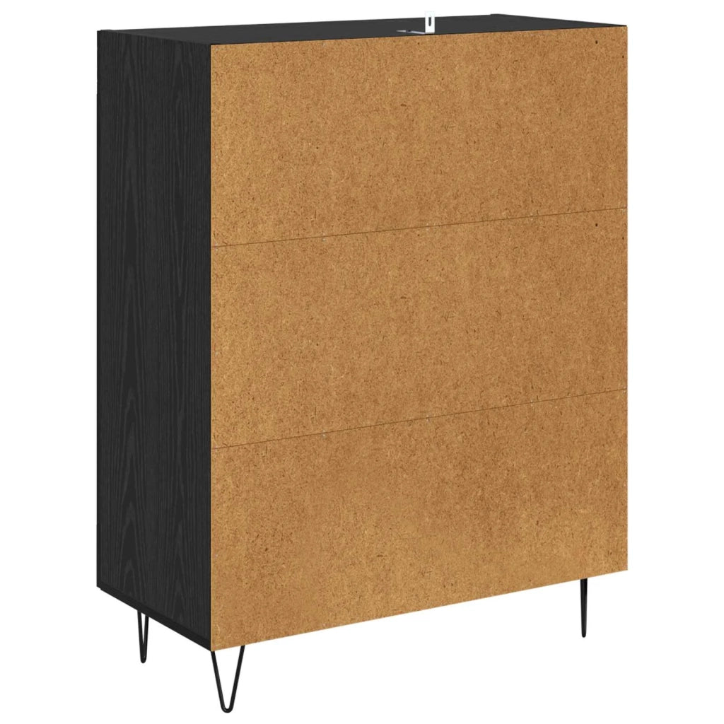 Credenza Rovere Nero 69,5 x 34 x 90 cm 881599