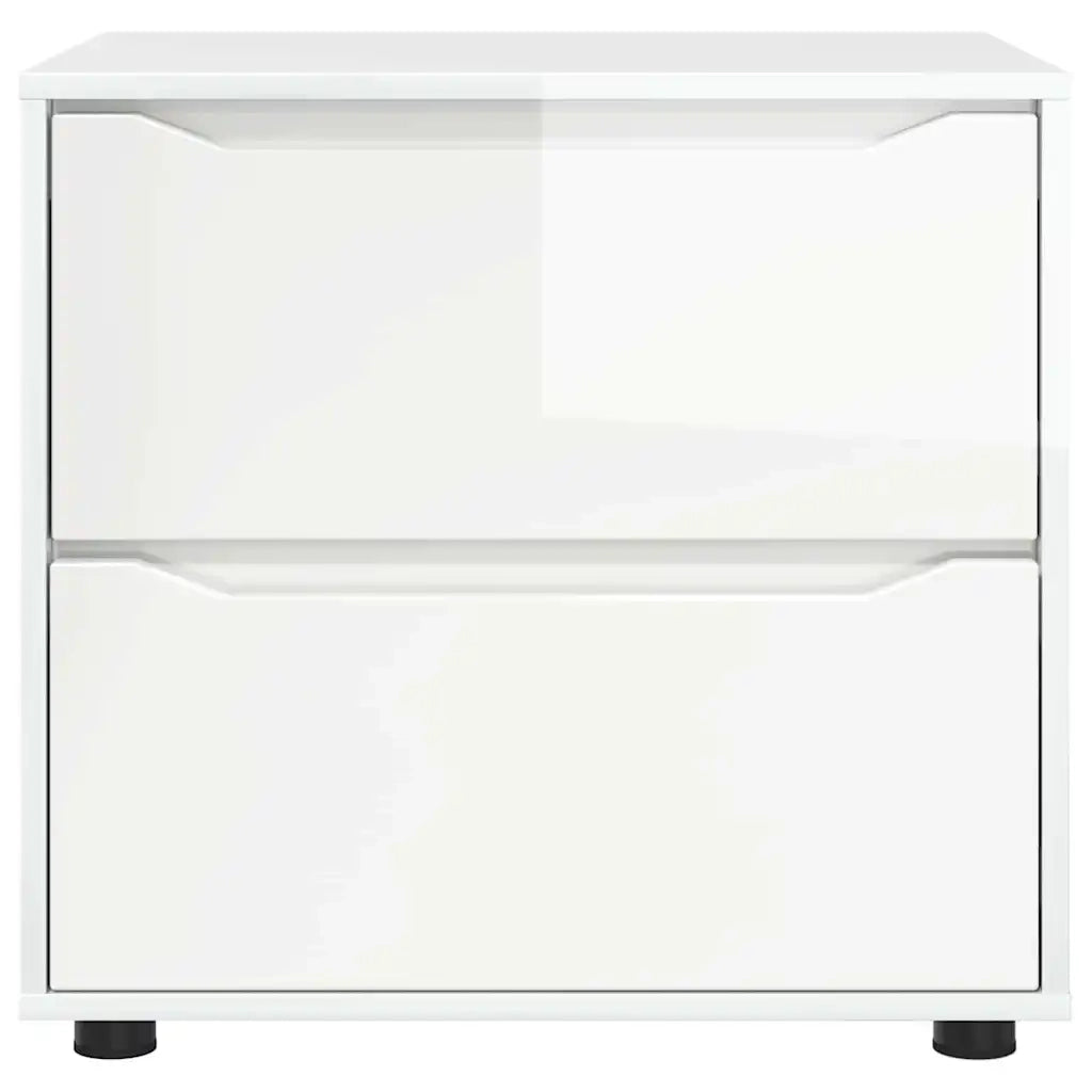 Armadio Bianco Lucido 60 x 48 x 57 cm Legno multistrato