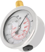 Manometro Idraulico 400 Bar - Strumento di Misura 600 Bar Manometro Idraulico per Acqua.