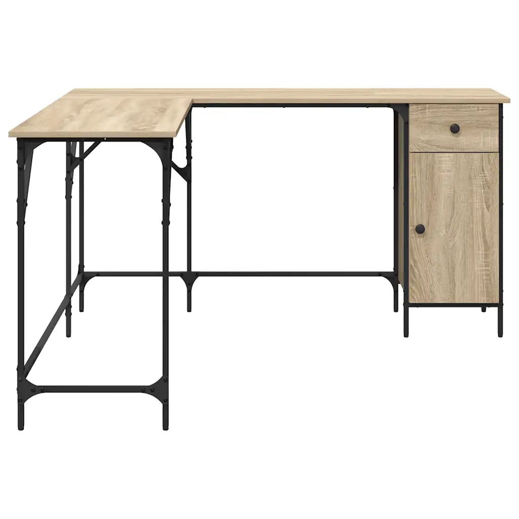 Scrivania Rovere Sonoma 141x141x75 cm in Legno Multistrato 837598