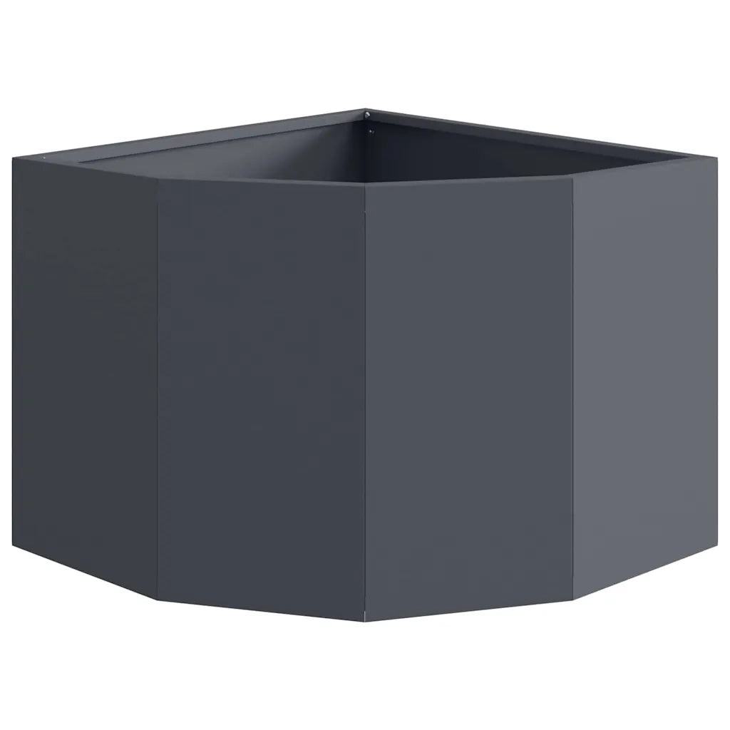 Vaso d'angolo Antracite 45 x 45 x 35 cm Acciaio 883649