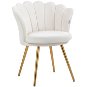 Poltrona in velluto con gambe metallo dorato ¨C Zephmum ¨C Crema