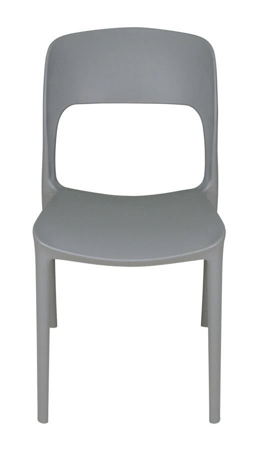 Set da 2 sedie impilabili in polipropilene grigio scuro- Maya - SD05MAPP
