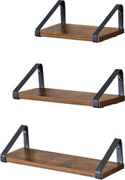 Pannelli da parete - Pannelli da parete fluttuanti - Set da 3 - Aspetto industriale - Miele
