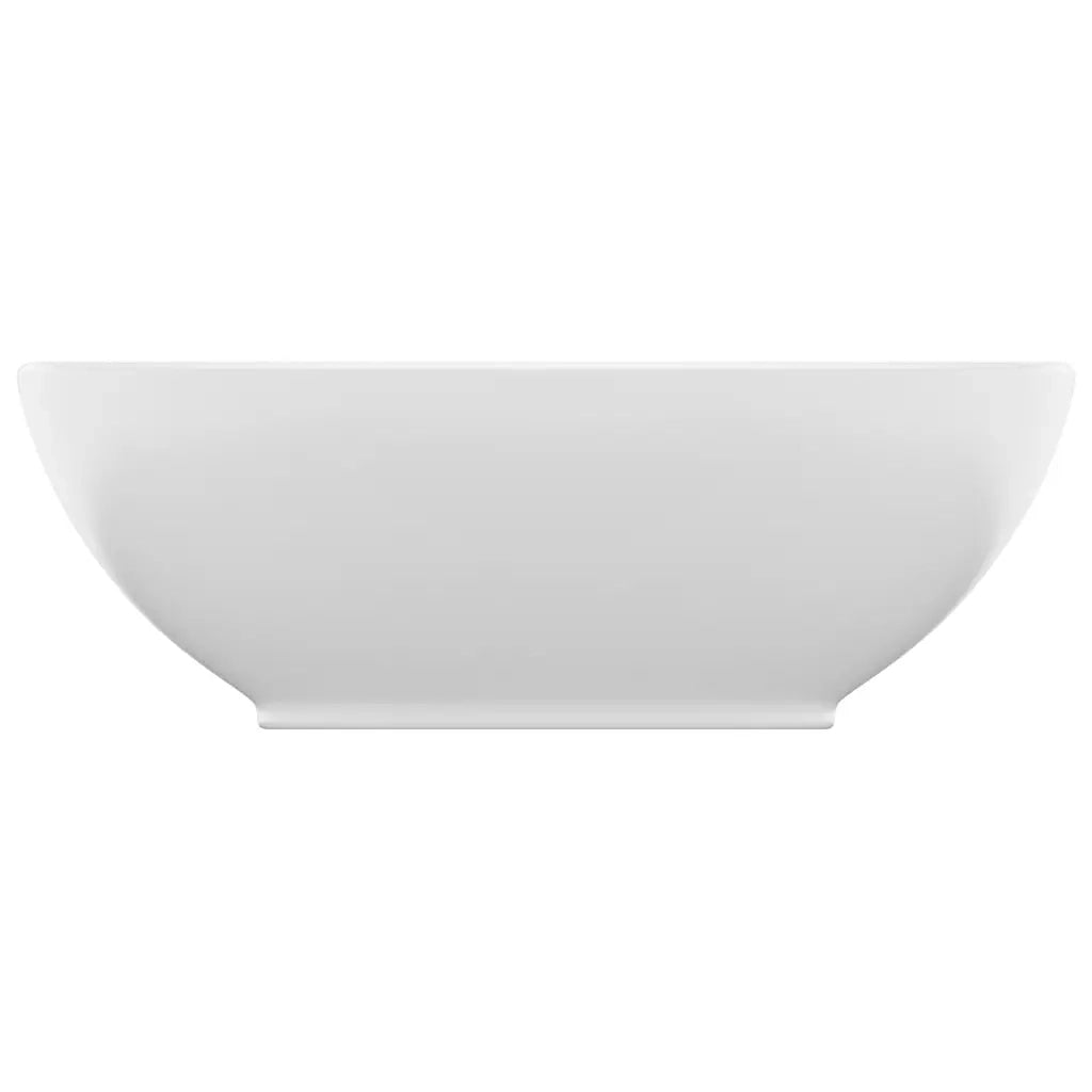 Lavandino Lusso Ovale Bianco Opaco 40x33 cm in Ceramica 146921