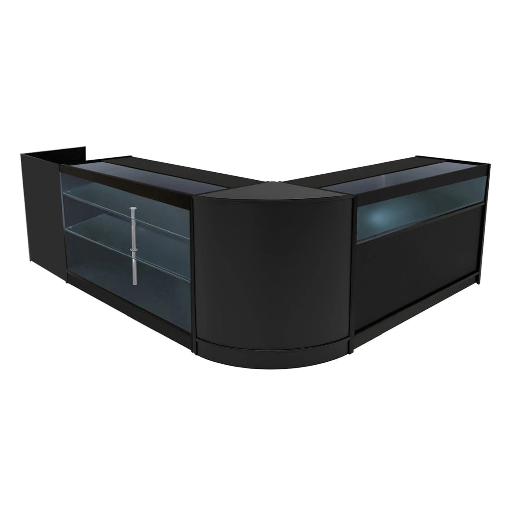 Set Banconi Nero Polaris LED K1500 B1500 CM60 TB60 con Serratura e Vetrina