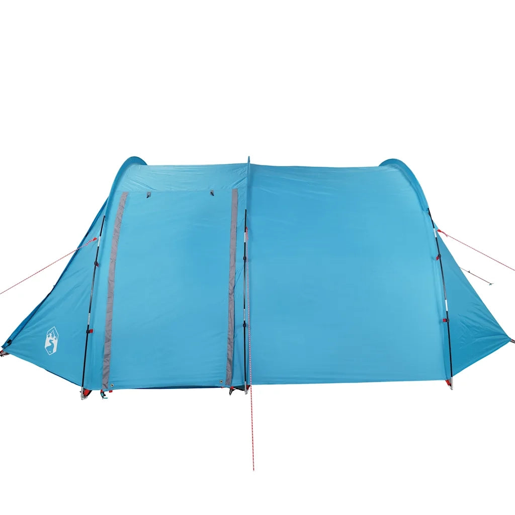 Tenda da Campeggio a Tunnel per 4 Persone-Tenda per Escursionismo Blu Impermeabile 378253