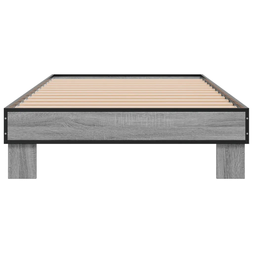 Giroletto Grigio Sonoma 75x190cm in Legno Multistrato e Metallo