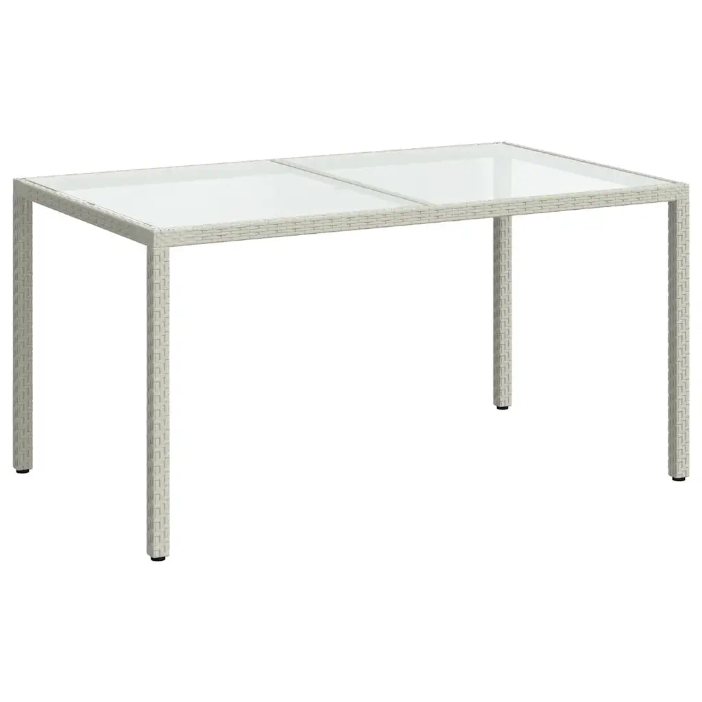 Set Mobili da Giardino 5 pz con Cuscini in Polyrattan Bianco 3094897