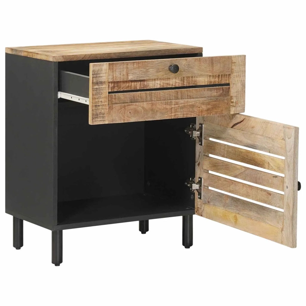 Comodino Naturale 50 x 33 x 60 cm Legno di mango massello 4018852