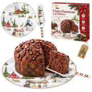 Akitaink Piatto Panettone Christmas Land 30 cm Paletta Porcellana