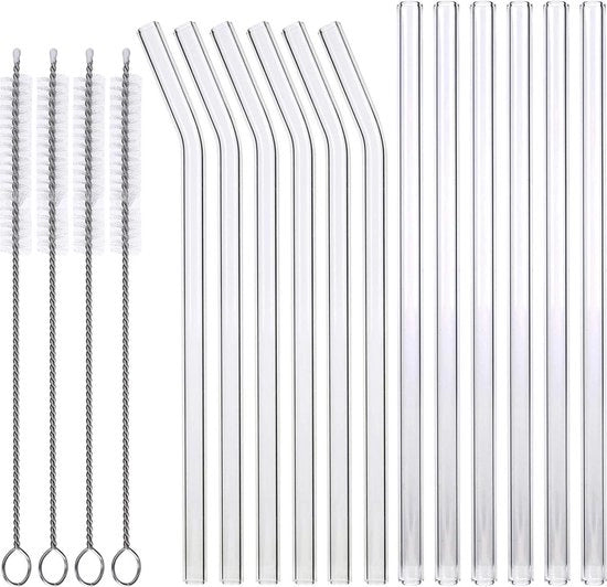 Set di Rami in Vetro Curvi Riciclabili - Insieme di 6 Rami 215 cm - Inclusi Spazzolini per Pulizia Rami in Vetro