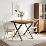 80 x 80 x 75 cm Legno di Acacia Massello Naturale e Caffè 938699