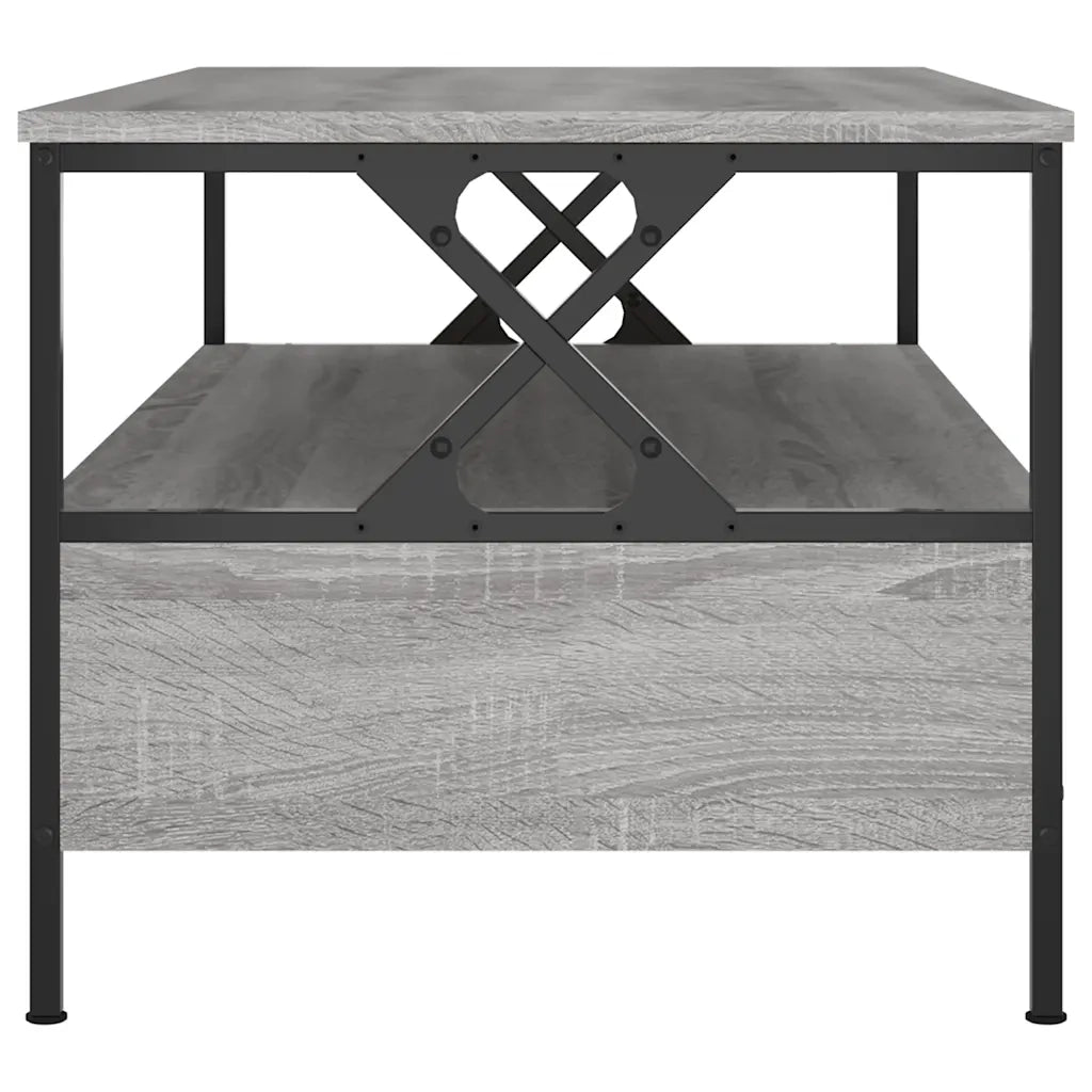 Tavolino da Salotto-Tavolino da soggiorno-Tavolo Grigio Sonoma 100x51x45cm Legno Multistrato 166600