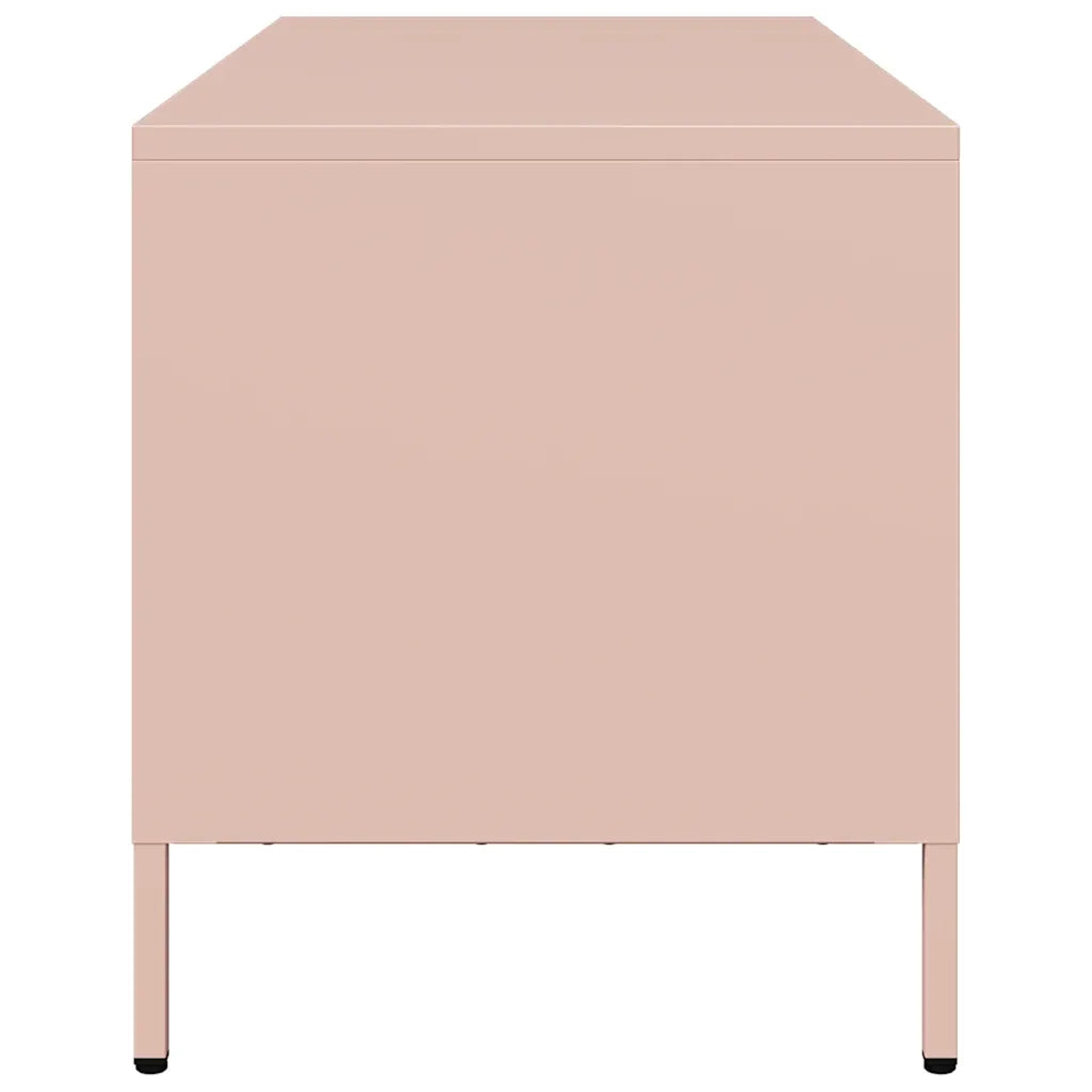 Mobile TV Rosa 101,5x39x43,5 cm in Acciaio Laminato a Freddo 851227