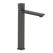 Miscelatore lavabo alto in ottone finitura gungrey con portata limitata - serie Marte