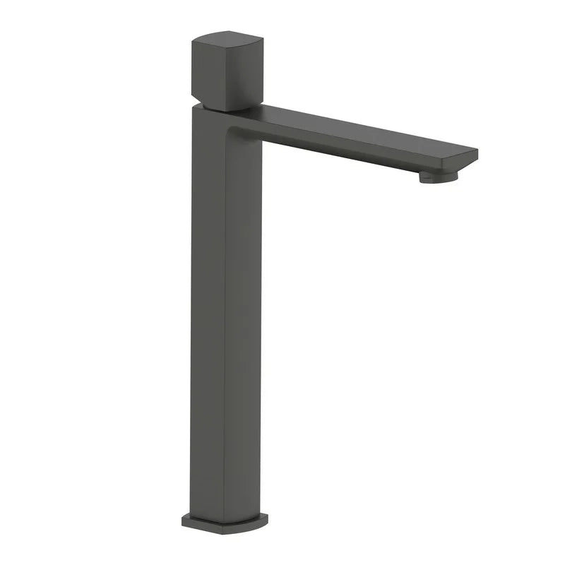 Miscelatore lavabo alto in ottone finitura gungrey con portata limitata - serie Marte