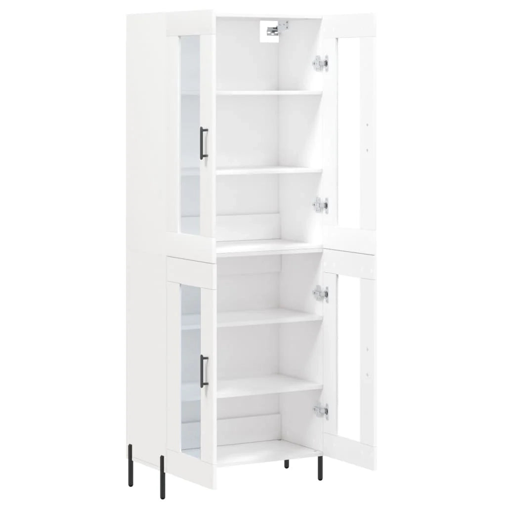 Buffet credenza cassettiera armadio mobile contenitore organizer cucina soggiorno salotto alto 69,5 x 34 x 180 cm legno ingegnerizzato bianco 02_0032637